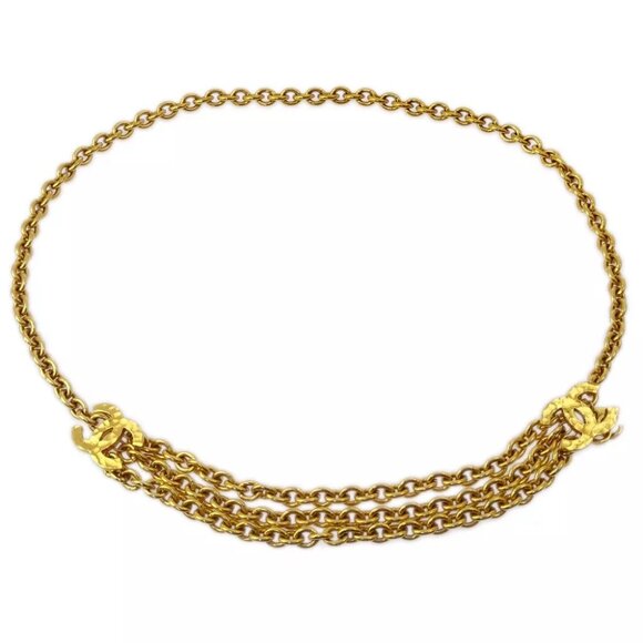 Chanel CC Gold Chain Belt Small Good - Picture 1 of 4
